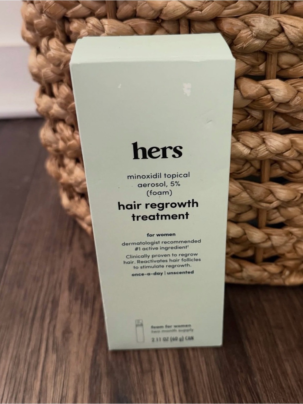 hers Minoxidil 5% Foam Hair Regrowth Treatment Women Unscented 2.11 oz Exp 11/25